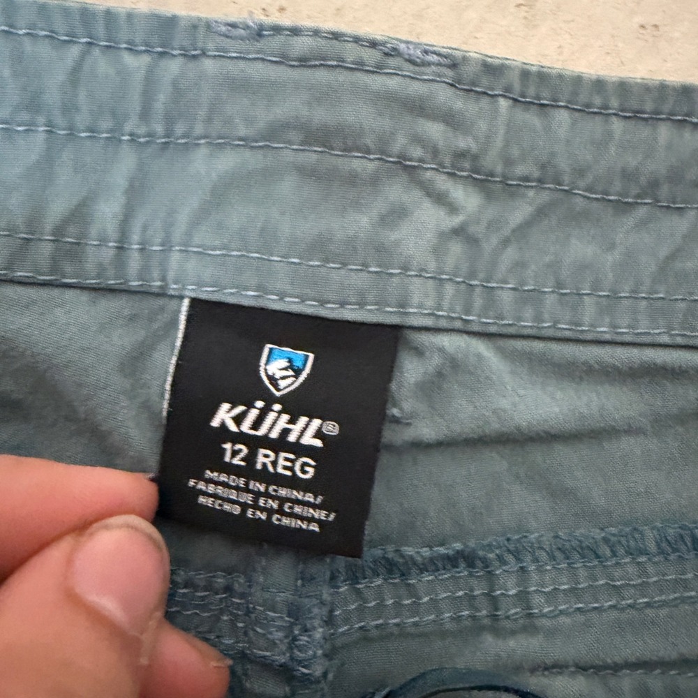 Kuhl Womens 12 Reg Cargo Pants Blue Gray Hiking Outdoor Utility Gorpcore - Picture 2 of 8